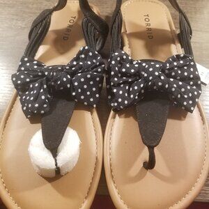 Torrid Polka Dot Bow Sandle